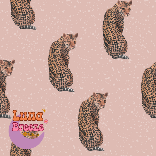 Retro leopard seamless repeating pattern