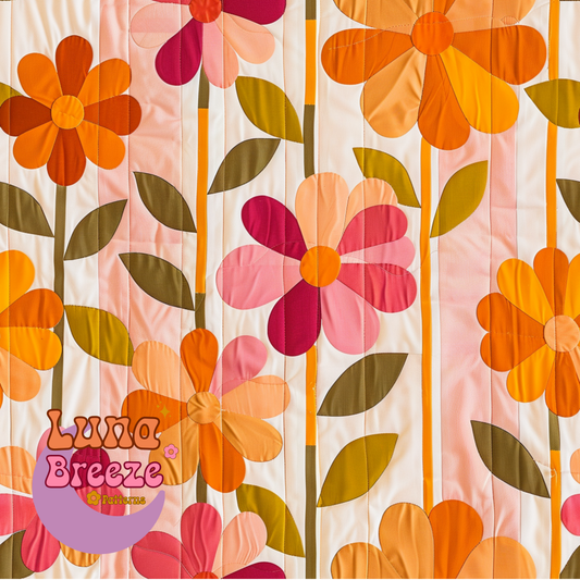 70s dainty quilt seamless repeating pattern