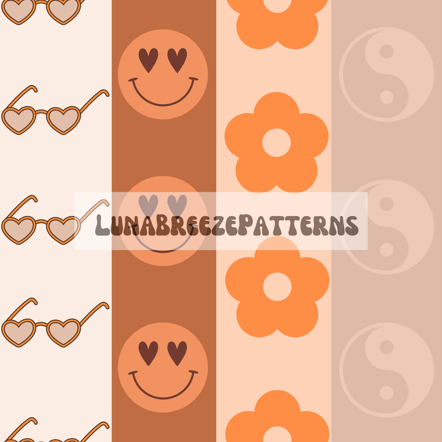 Summer fun stripes seamless repeating pattern