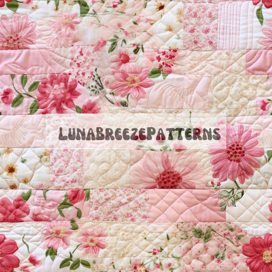 Striped pink quilt seamless repeating pattern