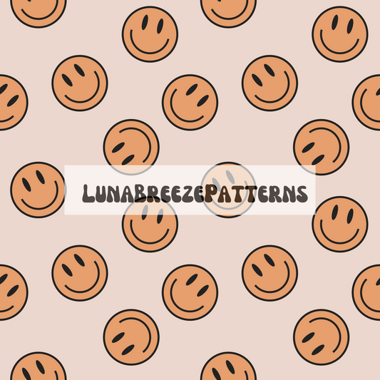 Smiley face seamless repeating pattern