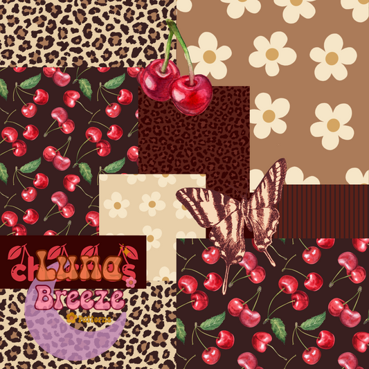 Cherry cheetah patchwork