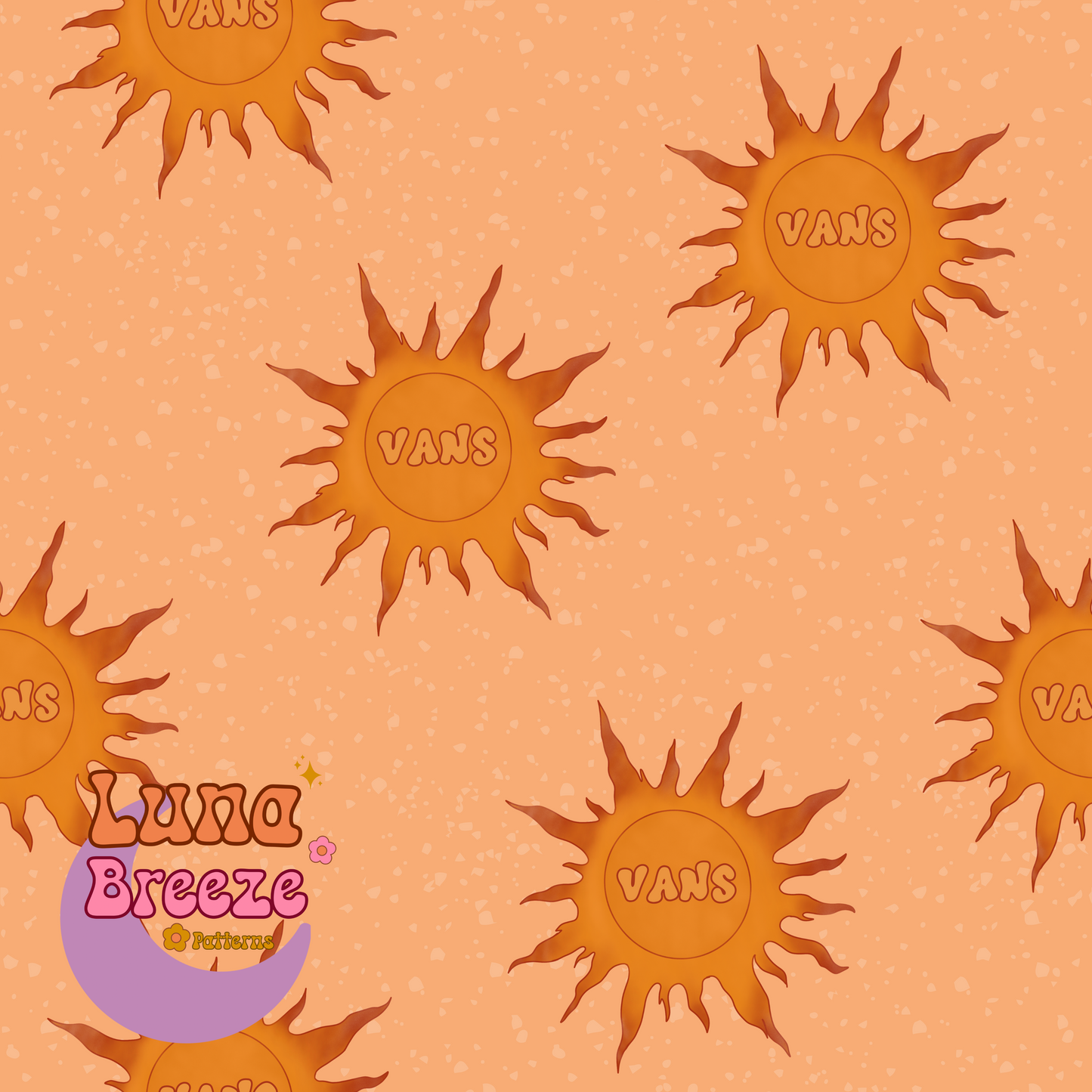 Suns seamless repeating pattern