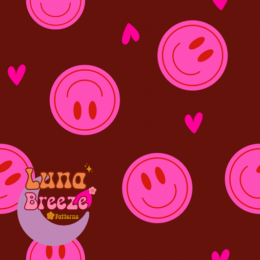 Vday smiles seamless repeating pattern