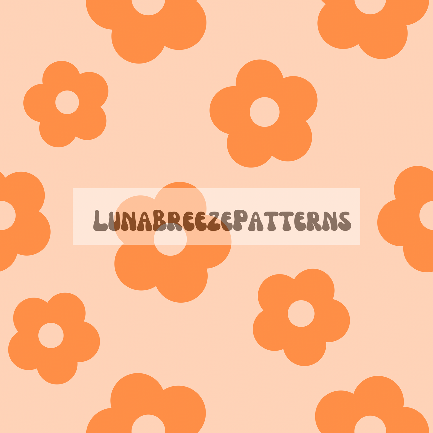 Summer fun daisies seamless repeating pattern