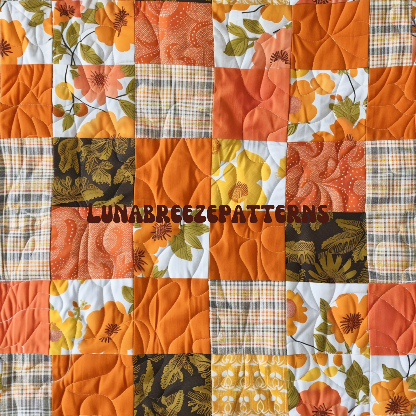 70s patchwork quilt