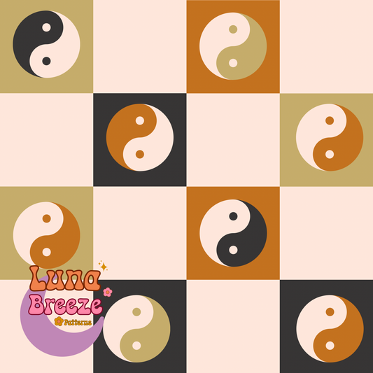 Fall yin yang checkered