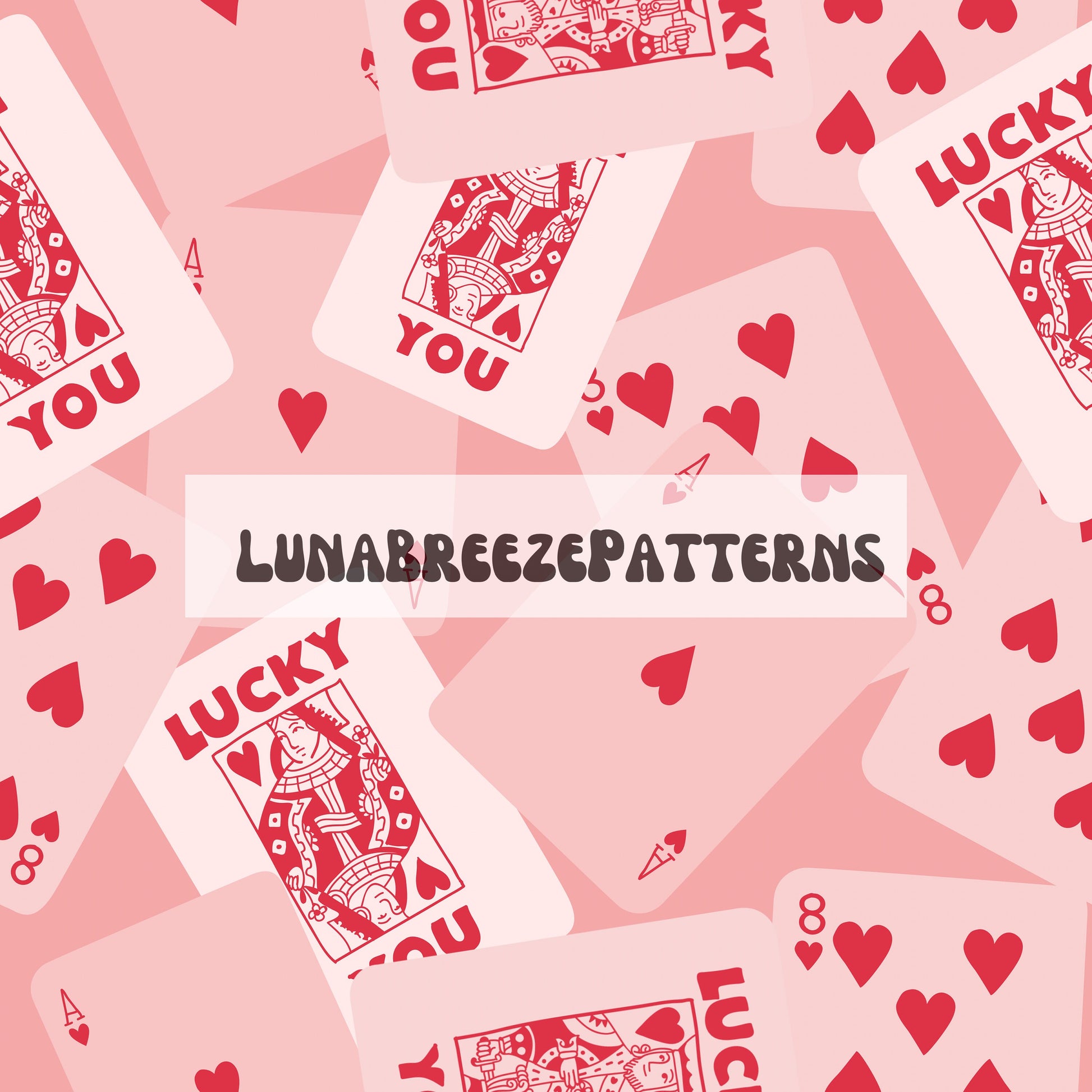 Vday lucky you seamless repeat pattern