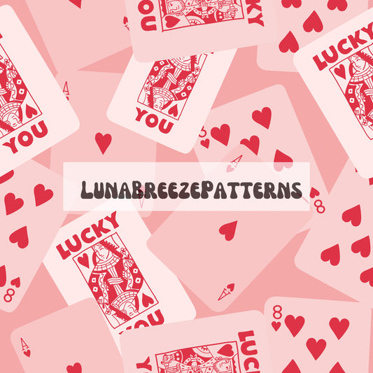 Vday lucky you seamless repeat pattern