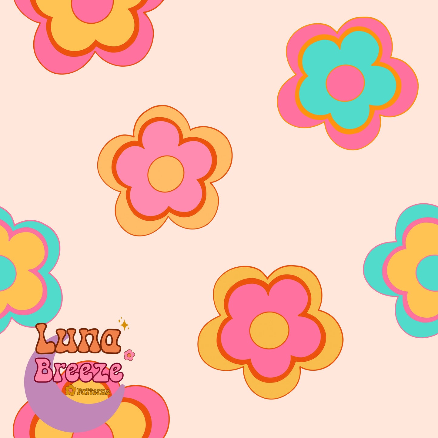 floral + matching coord seamless repeating pattern