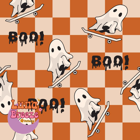 ghost booo seamless repeating pattern