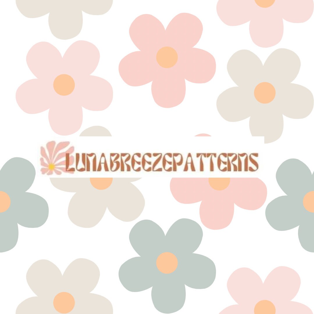 Pastel floral seamless repeating pattern