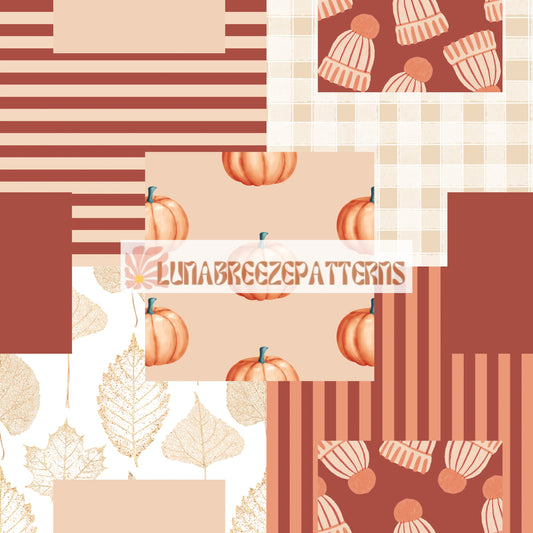 Cozy patchwork seamless repeat pattern