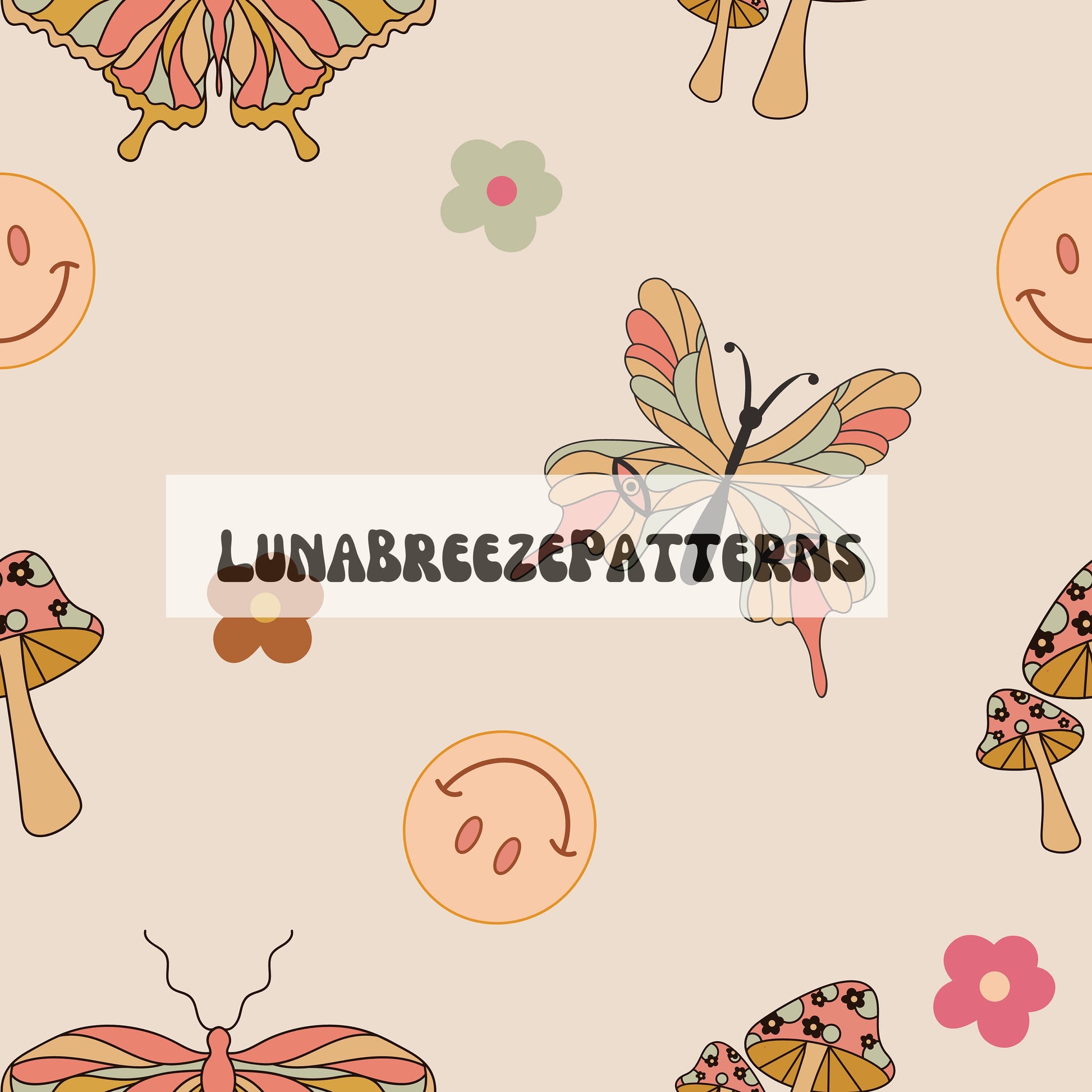 Retro spring seamless repeating pattern