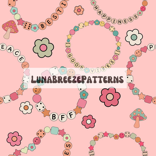 Happy bracelets seamless repeating pattern