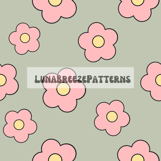 Summer floral seamless repeating pattern