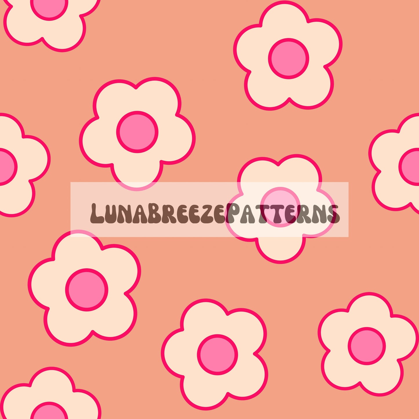 Summer daisy seamless repeating pattern