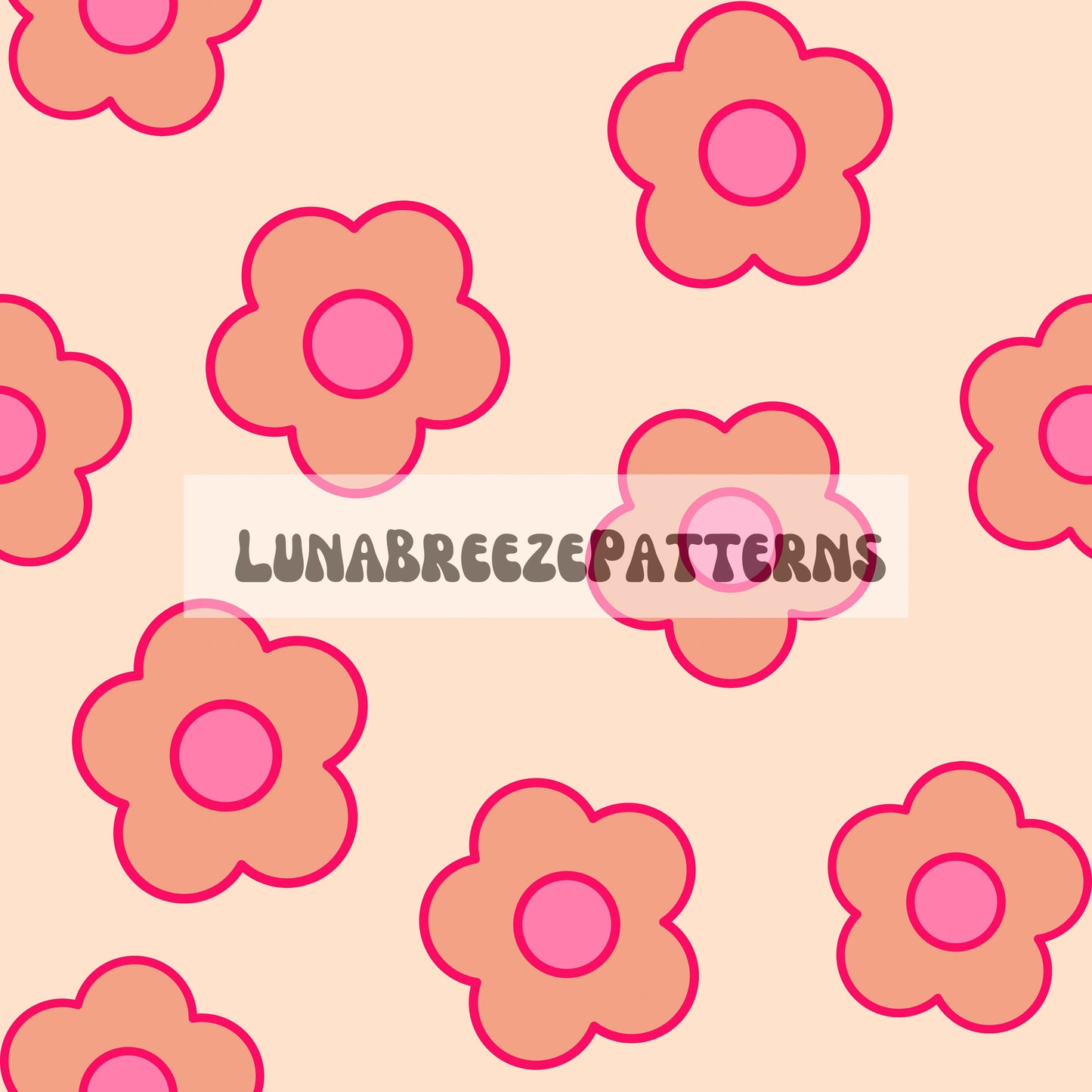 Summer daisy seamless repeating pattern