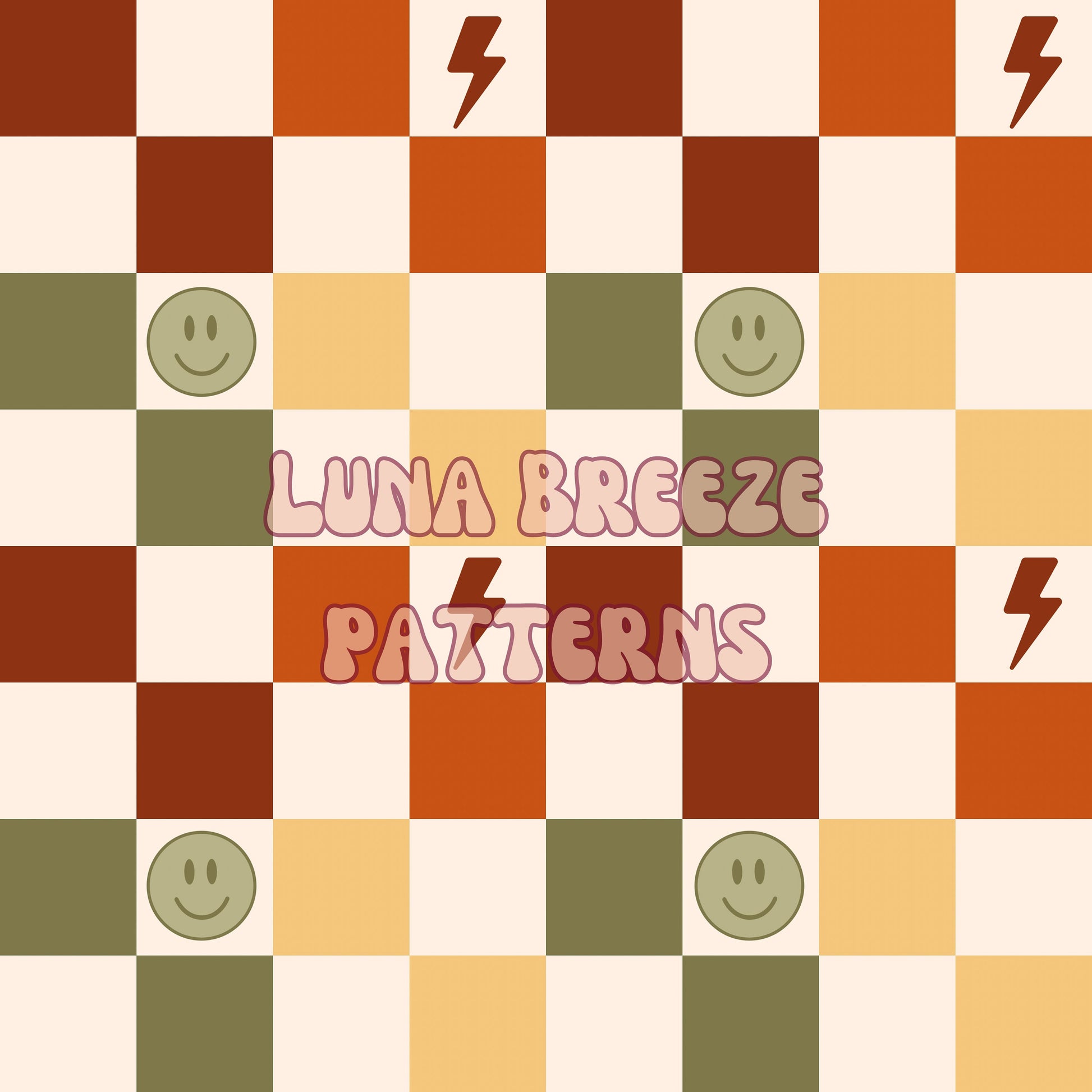 Boy checkered seamless repeating pattern