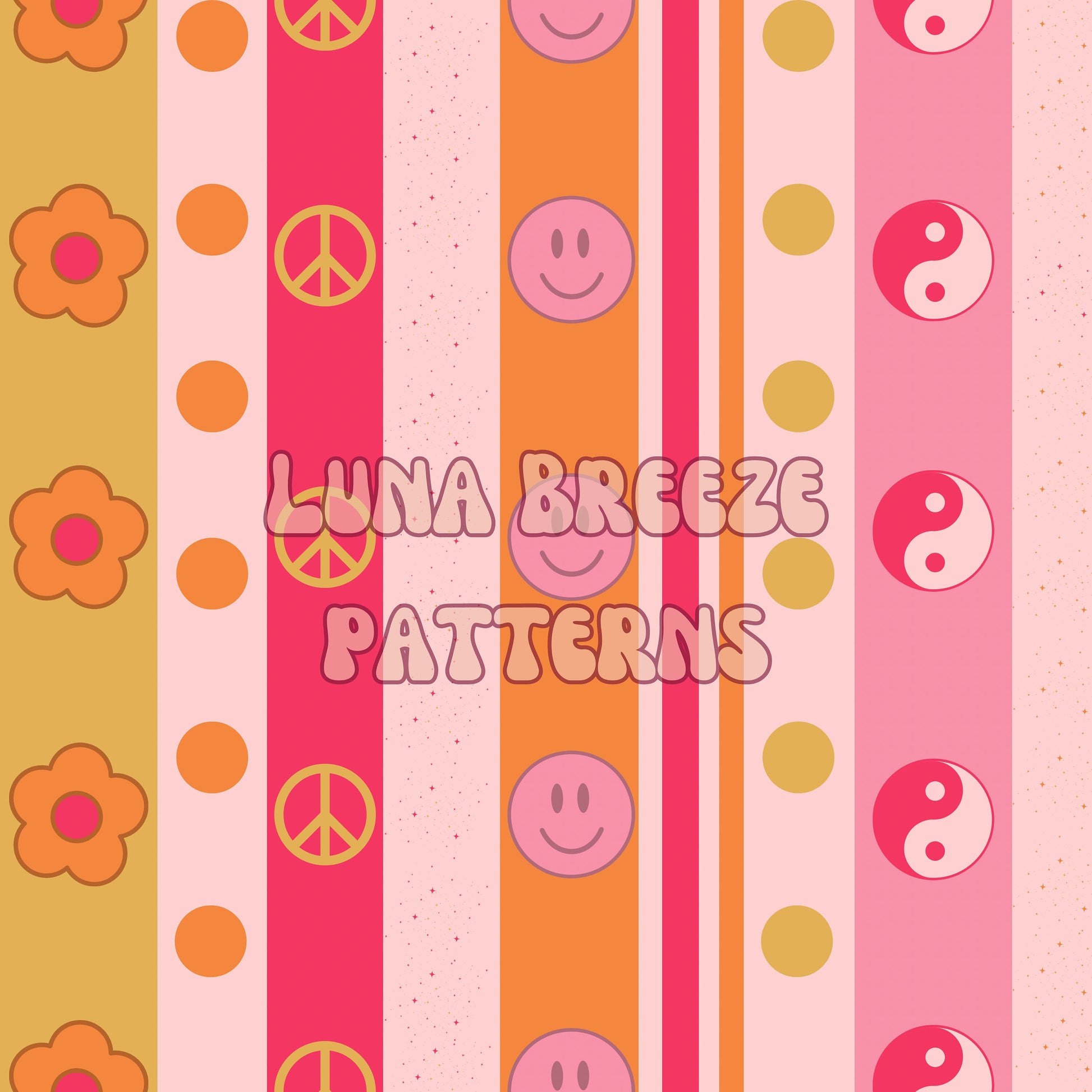 Groovy stripes seamless repeating pattern